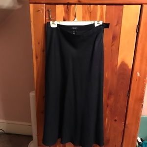 Navy lined  linen skirt